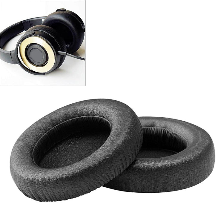 2 PCS Para ATH WS550 Capa Protetora para Auscultadores Couro Imitado + Esponja Almofadas, Preto, Branco