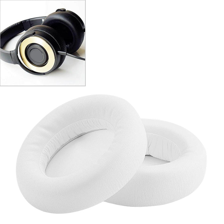 2 PCS Para ATH WS550 Capa Protetora para Auscultadores Couro Imitado + Esponja Almofadas, Preto, Branco