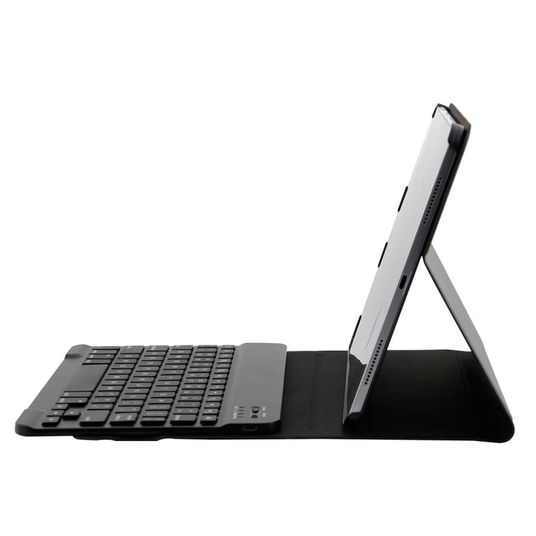 Teclado Destacável 1130B Bluetooth 3.0 ABS Textura Escovada + Capa de Couro Textura Pele de Carneiro para iPad Pro 11 polegadas (2018), com Ajuste de Três Níveis / Magnético / Função de Suspensão, 1130B