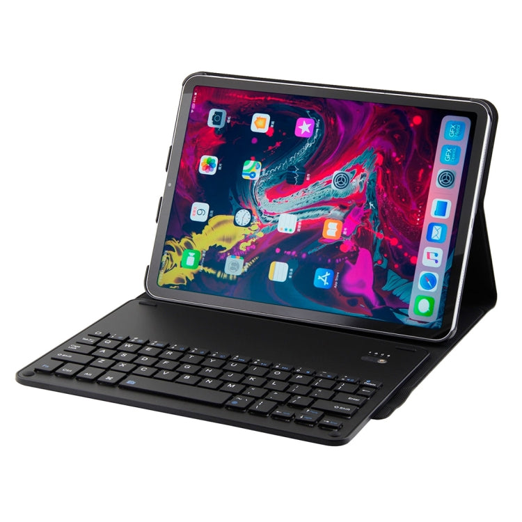 Teclado Destacável 1139B Bluetooth 3.0 Liga de Alumínio + Capa de Couro Textura Pele de Carneiro para iPad Pro 11 polegadas (2018), com Ajuste de Três Níveis / Magnético / Função de Suspensão, 1139B