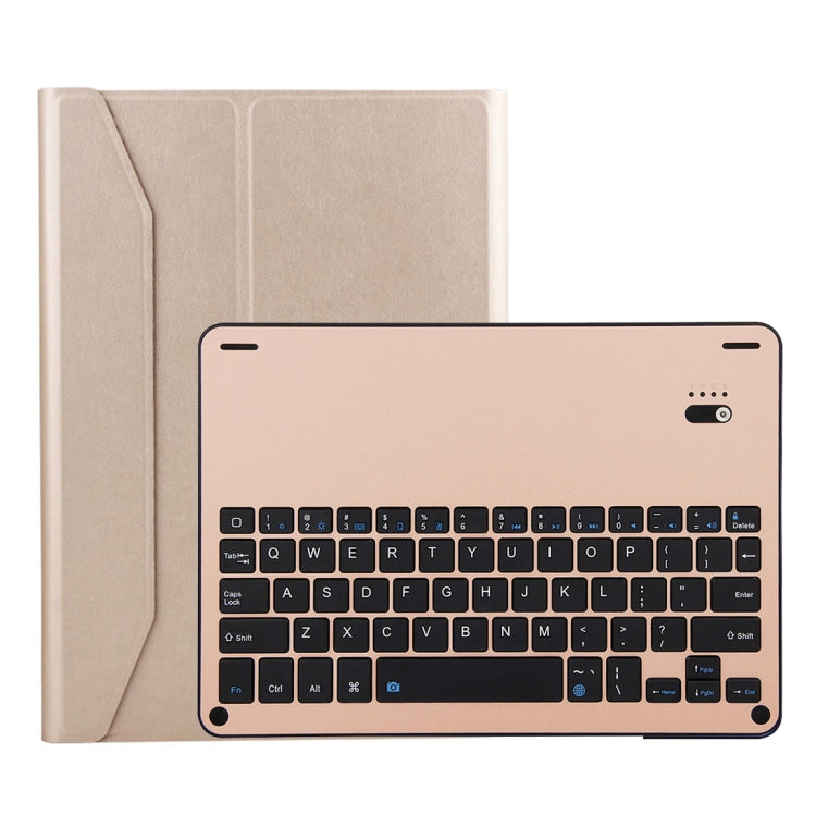 Teclado Destacável FT-1038B Bluetooth 3.0 Liga de Alumínio + Capa de Couro Textura Pele de Carneiro para iPad Air / Air 2 / iPad Pro 9.7 polegadas, com Repelente de Água / Ajuste de Ângulo de Três Níveis / Magnético / Função de Suspensão, FT-1038B