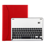 Teclado Destacável FT-1038B Bluetooth 3.0 Liga de Alumínio + Capa de Couro Textura Pele de Carneiro para iPad Air / Air 2 / iPad Pro 9.7 polegadas, com Repelente de Água / Ajuste de Ângulo de Três Níveis / Magnético / Função de Suspensão, FT-1038B
