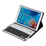 Teclado Destacável FT-1039B Bluetooth 3.0 Liga de Alumínio + Capa de Couro Textura Pele de Carneiro para iPad Pro 10.5 polegadas / iPad Air (2019), com Repelente de Água / Ajuste de Ângulo de Três Níveis / Magnético / Função de Suspensão, FT-1039B