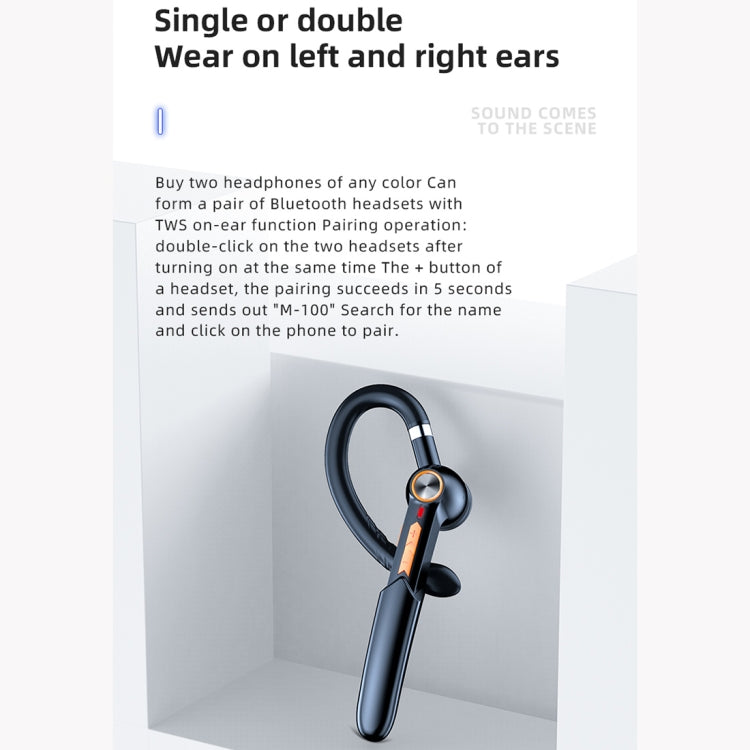 ME-100 Auricular Bluetooth In-Ear Universal Giratório True Stereo Versão 5.0 para Negócios