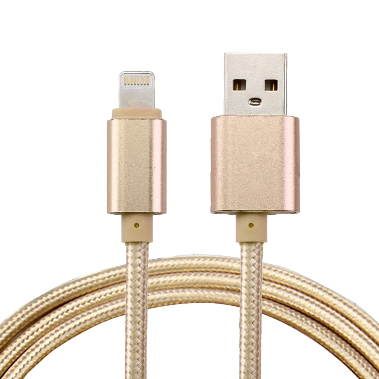 Cabo de Dados / Carregador USB 2.0 com 8 Pinos e Cabeça Metálica Estilo Trançado 1m 84 Cores