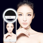 Luz de beleza para selfies com carregamento para iPhone, Galaxy, Huawei, Xiaomi, LG, HTC e outros smartphones com clipe ajustável e cabo USB