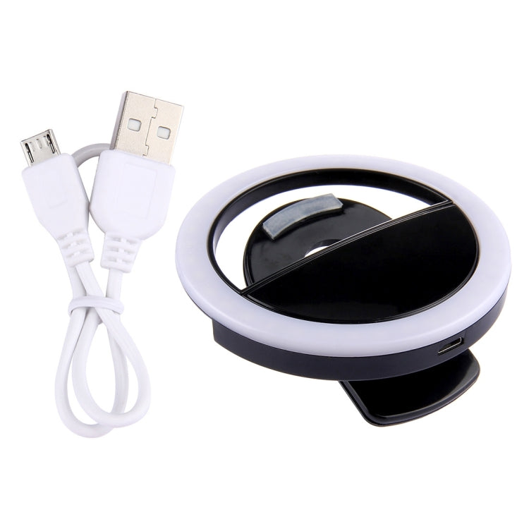 Luz de beleza para selfies com carregamento para iPhone, Galaxy, Huawei, Xiaomi, LG, HTC e outros smartphones com clipe ajustável e cabo USB