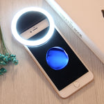 Luz de beleza para selfies com carregamento para iPhone, Galaxy, Huawei, Xiaomi, LG, HTC e outros smartphones com clipe ajustável e cabo USB