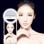 Luz de beleza para selfies com carregamento para iPhone, Galaxy, Huawei, Xiaomi, LG, HTC e outros smartphones com clipe ajustável e cabo USB
