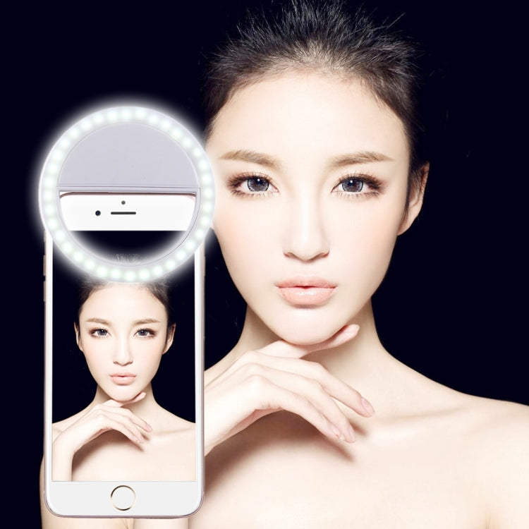 Luz de beleza para selfies com carregamento para iPhone, Galaxy, Huawei, Xiaomi, LG, HTC e outros smartphones com clipe ajustável e cabo USB