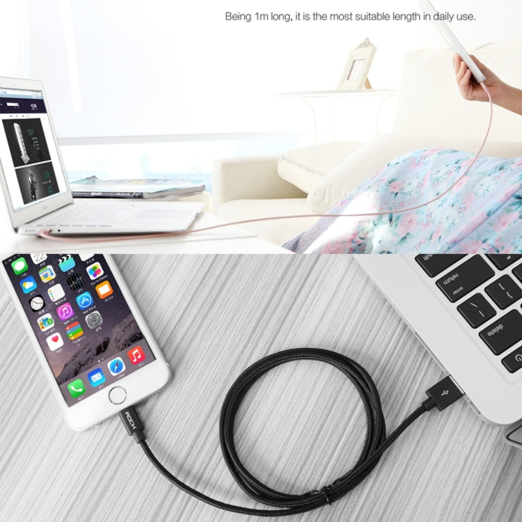 Cabo de Dados / Carregador USB com 8 Pinos e Cabeça Metálica Estilo Trançado 3m 3A, 3m 8 Pinos