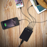 Q8118 1 Carregamento Rápido 3.0 + 4 Identificação Inteligente USB + 1 USB-C / Type-C 3.1 Carregador USB de Secretária