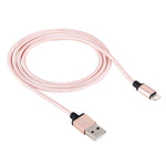 Cabo de Dados / Carregador 1m Estilo Tecido com Cabeça Metálica 58 Núcleos 8 Pinos para USB 2.0