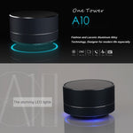 A10 Altifalante Bluetooth Mini Portátil com MIC Integrado & LED, Suporta Chamadas Mãos Livres & Cartão TF