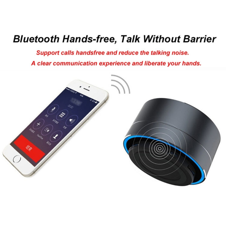 A10 Altifalante Bluetooth Mini Portátil com MIC Integrado & LED, Suporta Chamadas Mãos Livres & Cartão TF