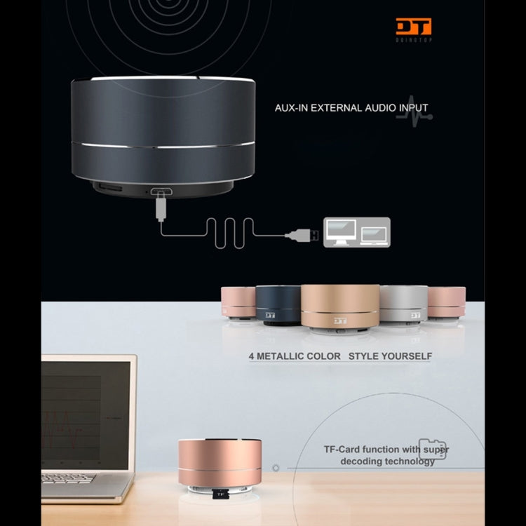 A10 Altifalante Bluetooth Mini Portátil com MIC Integrado & LED, Suporta Chamadas Mãos Livres & Cartão TF