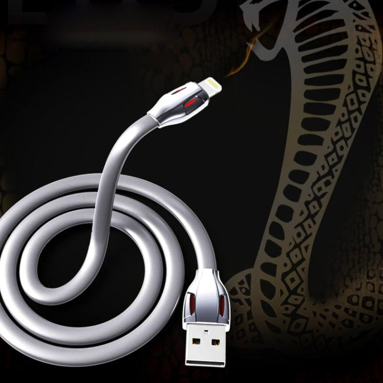 REMAX RC-035i Série Laser Cabo de Dados e Carregador USB 2.1A 8 Pinos 1m com Indicador LED, Branco