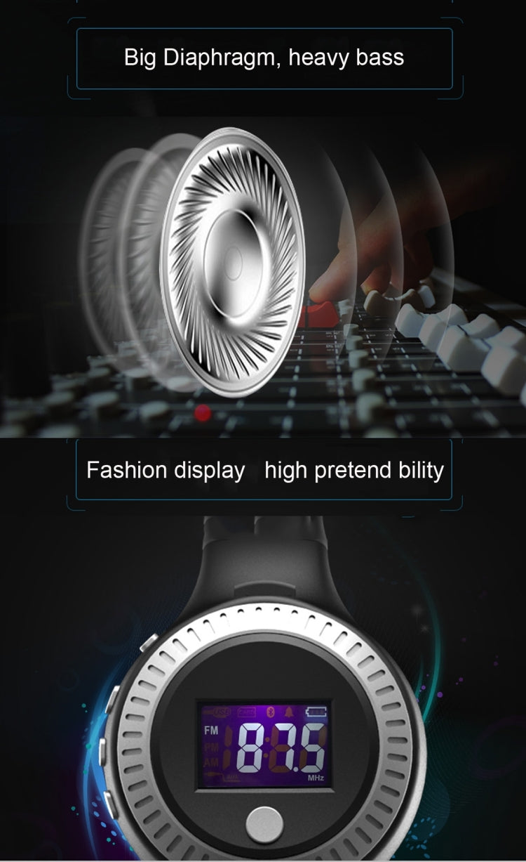 Zealot B19 Auscultadores Estéreo Bluetooth com Arco Dobrável e Ecrã para iPhone, Galaxy, Huawei, Xiaomi, LG, HTC e Outros Smartphones