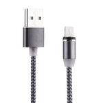 Cabo de Carregamento Magnético Estilo Trançado 8 Pinos para USB 2.0 com Rotação de 360 Graus e Indicador LED, Comprimento do Cabo: 1m