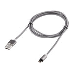 Cabo de Carregamento Magnético Estilo Trançado 8 Pinos para USB 2.0 com Rotação de 360 Graus e Indicador LED, Comprimento do Cabo: 1m