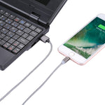 Cabo de Carregamento Magnético Estilo Trançado 8 Pinos para USB 2.0 com Rotação de 360 Graus e Indicador LED, Comprimento do Cabo: 1m