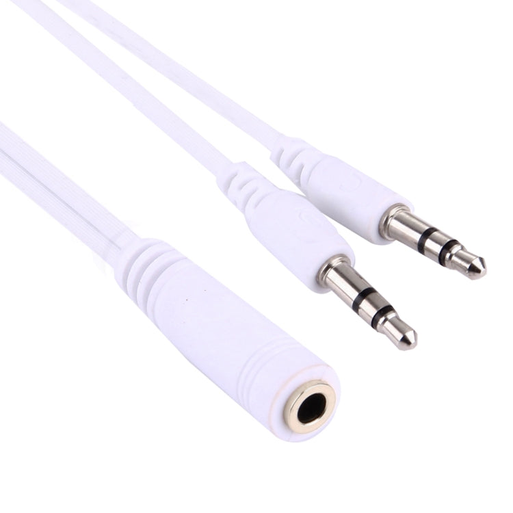 Cabo de áudio Hi-Fi AUX 1M 3,5mm macho duplo para fêmea, cabo de áudio estéreo para iPhone, iPad, Samsung, MP3, MP4, placa de som, TV, gravador de rádio, altifalante Bluetooth para carro, computador, etc., 3,5mm 2 macho para fêmea