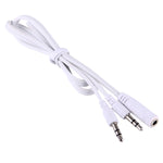 Cabo de áudio Hi-Fi AUX 1M 3,5mm macho duplo para fêmea, cabo de áudio estéreo para iPhone, iPad, Samsung, MP3, MP4, placa de som, TV, gravador de rádio, altifalante Bluetooth para carro, computador, etc., 3,5mm 2 macho para fêmea