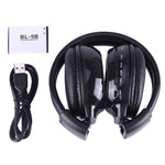 BS-N65 Auscultadores Estéreo HiFi Sem Fios com Arco Dobrável, Ecrã LCD, Slot para Cartão TF, Indicador LED e Função FM, BS-N65