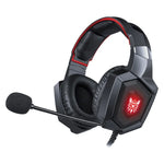 Auscultadores Gaming ONIKUMA K8 Over Ear Bass Estéreo Surround com Microfone e Luzes LED