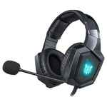 Auscultadores Gaming ONIKUMA K8 Over Ear Bass Estéreo Surround com Microfone e Luzes LED