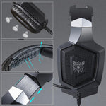 Auscultadores Gaming ONIKUMA K8 Over Ear Bass Estéreo Surround com Microfone e Luzes LED
