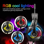 Auscultadores Gaming ONIKUMA K6 Over Ear Bass Estéreo Surround com Microfone e Luzes RGB