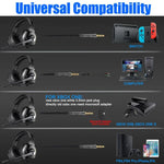 Auscultadores Gaming ONIKUMA K6 Over Ear Bass Estéreo Surround com Microfone e Luzes RGB