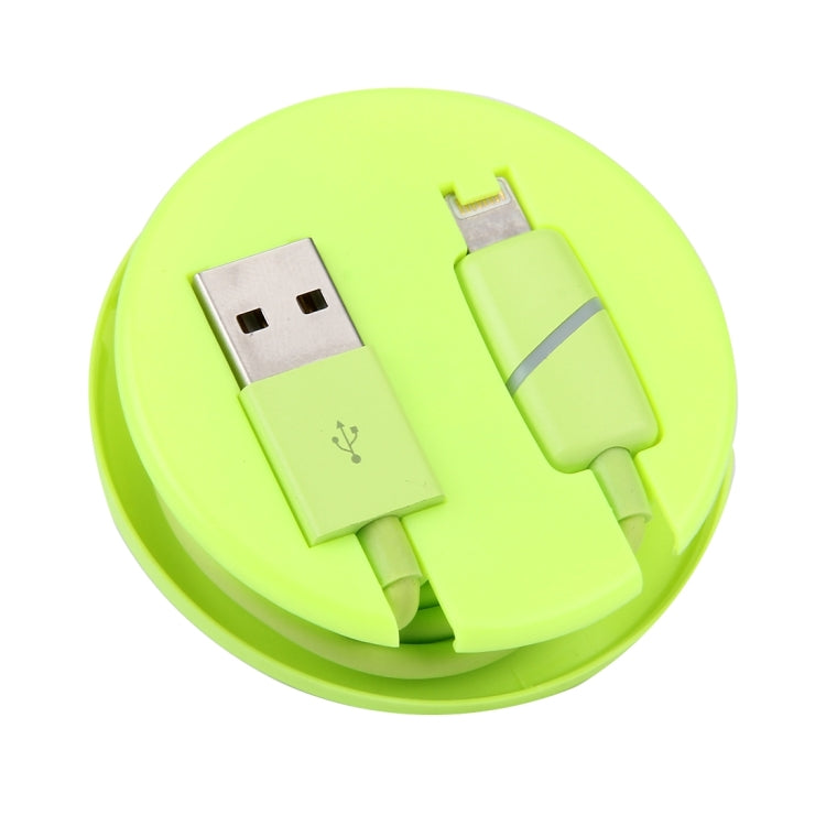Cabo de Dados USB 8 Pinos 1m Estilo Caixa de Presente Circular com Indicador para iPhone, iPad