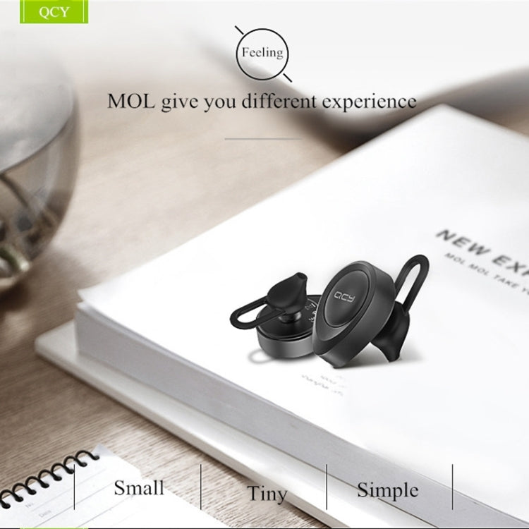 QCY J11 Auricular Bluetooth 4.1 Sem Fios Universal para Condução com Microfone para Telemóveis ou Outros Dispositivos Bluetooth, Distância Efetiva Bluetooth: 10M