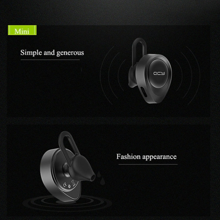 QCY J11 Auricular Bluetooth 4.1 Sem Fios Universal para Condução com Microfone para Telemóveis ou Outros Dispositivos Bluetooth, Distância Efetiva Bluetooth: 10M