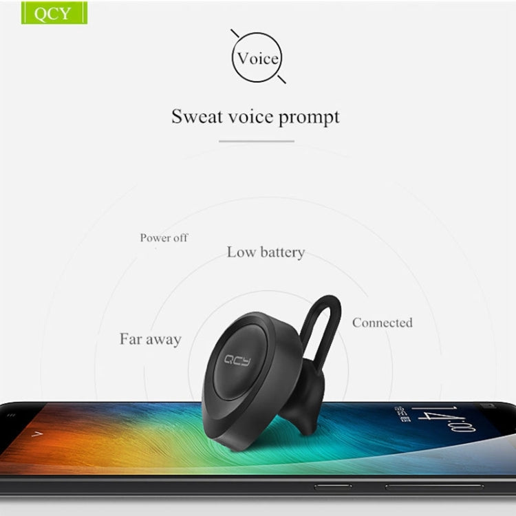 QCY J11 Auricular Bluetooth 4.1 Sem Fios Universal para Condução com Microfone para Telemóveis ou Outros Dispositivos Bluetooth, Distância Efetiva Bluetooth: 10M