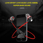 AWEI A980BL Auricular Bluetooth Desportivo Magnético Sem Fios com Controlo por Fio, Suporta Chamadas Mãos Livres