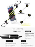 Auricular Estéreo Bluetooth Desportivo Sem Fios AWEI A990BL com Controlo por Fio + Microfone, Suporta Chamadas Handsfree