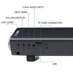 Soundbar LP-08 CE0152 Leitor USB MP3 2.1CH Altifalante Sound Bar Bluetooth Sem Fios com Comando à Distância, CE0152 Preto, CE0152 Dourado