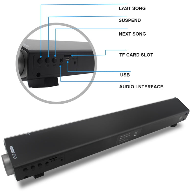 Soundbar LP-08 (CE0150) Leitor USB MP3 2.1CH Altifalante Sound Bar Bluetooth Sem Fios, CE0150 Preto, CE0150 Dourado, CE0150 Prateado