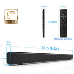 Soundbar LP-09 (CE0148) Coluna de som Bluetooth sem fios para home theater com comando à distância, CE0148 preto