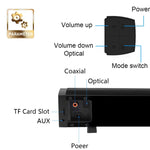 Soundbar LP-09 (CE0148) Coluna de som Bluetooth sem fios para home theater com comando à distância, CE0148 preto