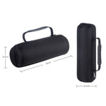 Caixa de Armazenamento com Zíper 2 em 1 em PU Rígido + Capa de Silicone Macia para Altifalante Bluetooth JBL Charge 3 com Alça de Ombro