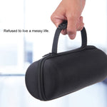 Caixa de Armazenamento com Zíper 2 em 1 em PU Rígido + Capa de Silicone Macia para Altifalante Bluetooth JBL Charge 3 com Alça de Ombro