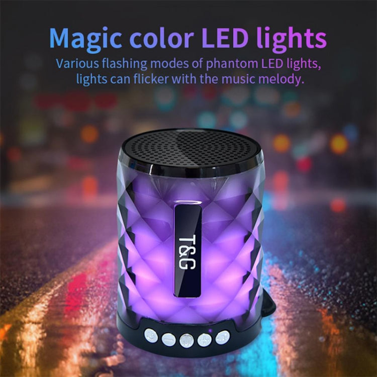 T&G TG155 Altifalante Bluetooth Mini Portátil Sem Fios Bluetooth 4.2 com Luzes Coloridas