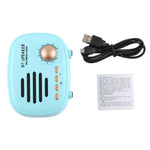 Altifalante Bluetooth Retro Mini Q108 Sem Fios, Suporta Mãos Livres / Cartão TF / Disco U / FM
