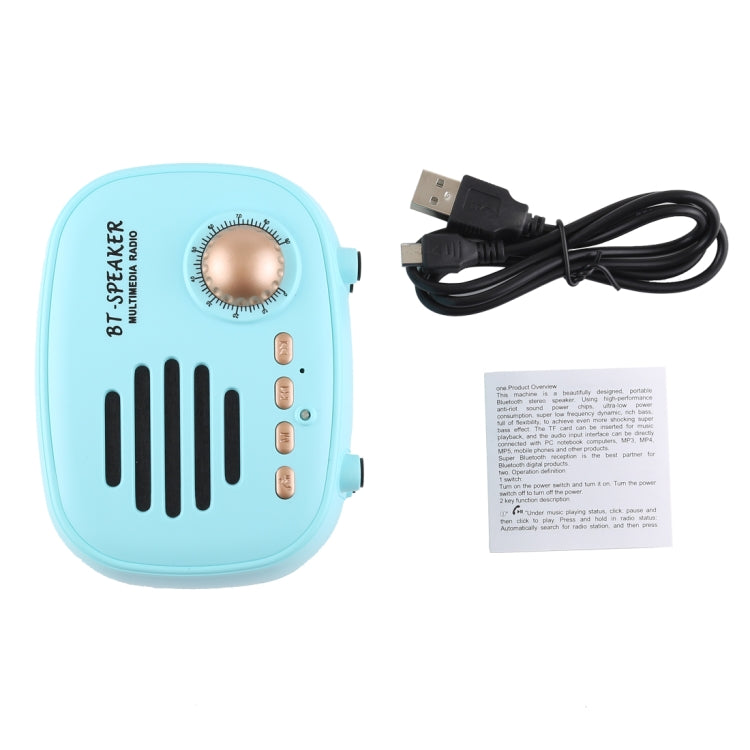 Altifalante Bluetooth Retro Mini Q108 Sem Fios, Suporta Mãos Livres / Cartão TF / Disco U / FM