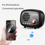 Altifalante Bluetooth Retro Mini Q108 Sem Fios, Suporta Mãos Livres / Cartão TF / Disco U / FM