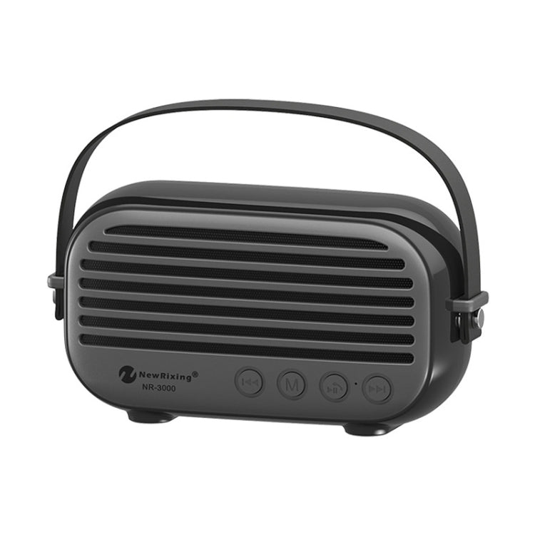 Coluna Bluetooth Estilosa para Casa NewRixing NR-3000 com Função de Chamadas Mãos Livres, Suporta Cartão TF & USB & FM & AUX